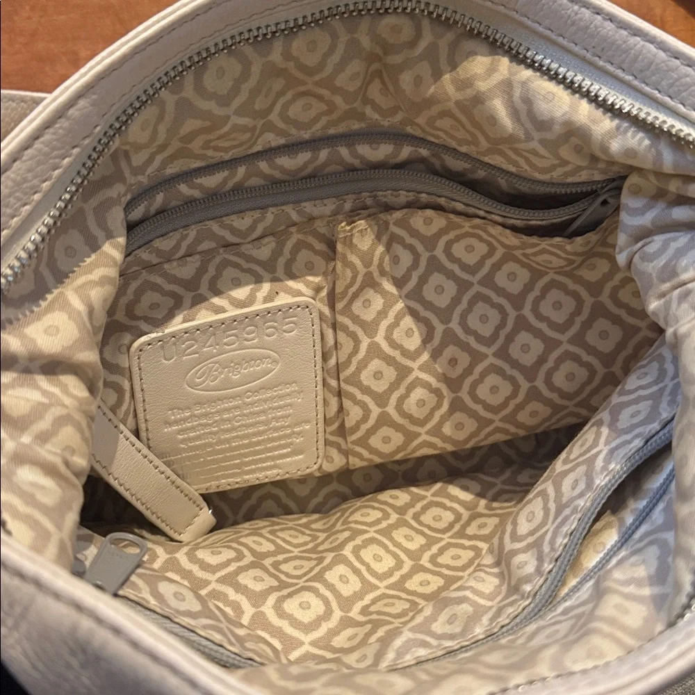 Brighton Ivory Crossbody Bag with Tassel Genuine Leather - Picture 3 of 7